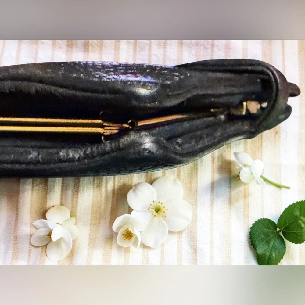 Chanel Caviar Timeless CC Long Wallet RICH BLACK LEATHER KISS Lock💋 - Picture 11 of 16